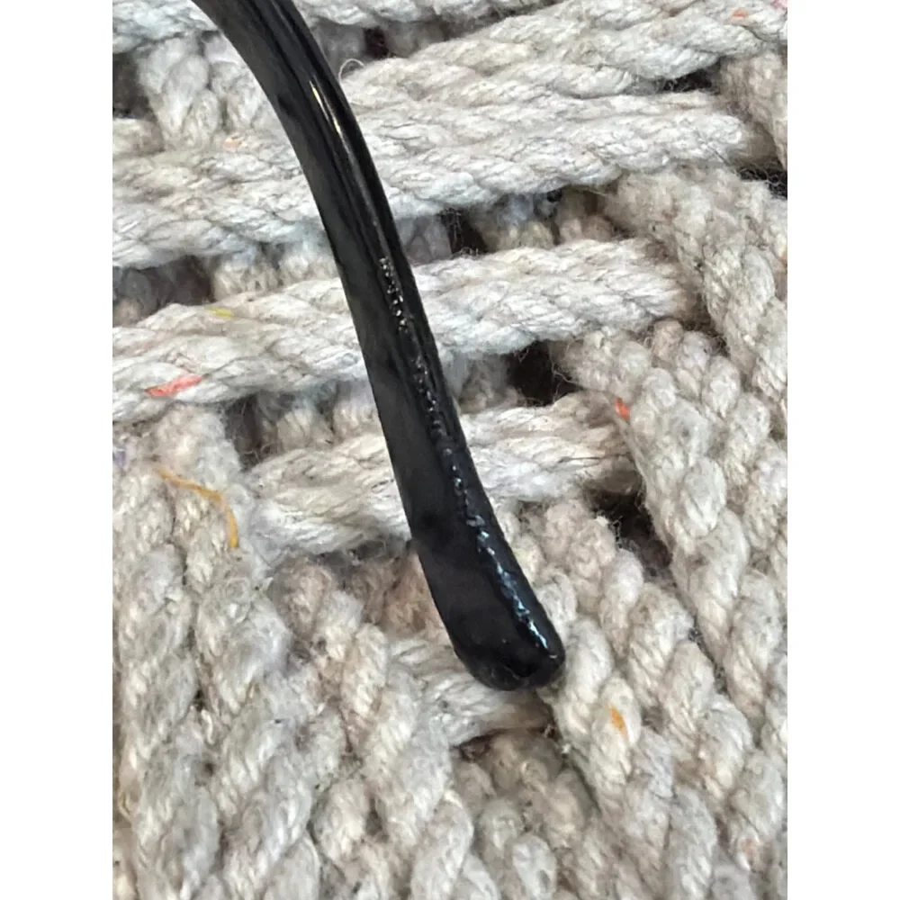 Chanel Crystal CC 4117B Rimless Shield Sunglasses Black One Size Excellent